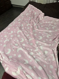 Детское светящееся покрывало-плед Magic Blanket 150х120 розовый