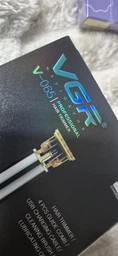 Професійна машинка тример для стрижки волосся для бороди VGR V-058 Pro Black + 4 Насадки