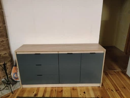 Большой комод Еверест Сити-1500 (150,2х38х74,6 см) Дуб сонома + графит