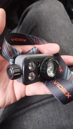 Налобный фонарь VIDEX VLF-H046Z (500 люмен, 12 режимов: белый, красный, зеленый свет + мерцание USB-C, IP65) фото от покупателей 1