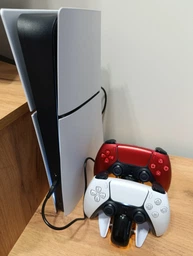 Зарядка для джойстика PS 5 Dobe Док Станция для PlayStation 5 PS 5 DualSense на 2 геймпада с LED подсветкой P5V Серый
