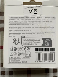 Зарядний пристрій Xiaomi Mi 67W Charging Combo Type-A BHR6035EU фото від покупців 14