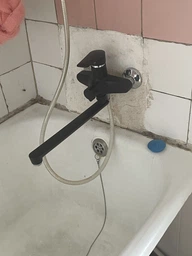 Cмеситель для ванной одноручный с длинным гусаком BRINEX 35W белый пластик BRIN35W005 фото от покупателей 3