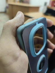 Чехол Fiji Colorframe для Xiaomi Redmi Note 14 Pro Plus 5G матовый бампер с кольцом подставкой Dark Blue фото от покупателей 1
