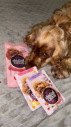 Упаковка вологого корму для дорослих собак Delickcious пластівці з ягнятиною та лісовими ягодами у вершковому соусі 80 г x 12 шт (D6211502)