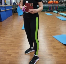 Леггинсы спортивные GIULIA LEGGINGS SPORT XS Черно-зеленые