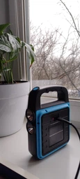 Ліхтар акумуляторний з сонячною панеллю і функцією Power Bank LED COB, потужний ручний ліхтар-прожектор з USB зарядкою і 4 режимами світла, портативна лампа на акумуляторі для дому, дачі, кемпінгу, HS-8020D-Orange фото від покупців 13