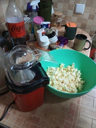 Домашняя попкорница электрическая Mini-Joy PopCorn Maker бытовая машина для попкорна Red 1200 Вт