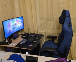 Геймерське ігрове крісло GamePro GC900DB Size XL Fabric Dark Blue фото від покупців 4