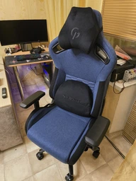 Геймерське ігрове крісло GamePro GC900DB Size XL Fabric Dark Blue фото від покупців 3