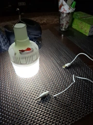 Лампа аккумуляторная usb фонарь на аккумуляторе светодиодная LED лампочка 200 Вт кемпинговая портативная с подвесом charging lamp светильник ночник для кемпинга фото от покупателей 4