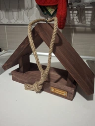 Кормушка для птиц подвесная House_for_birds "Радуга" дерево фото от покупателей 5