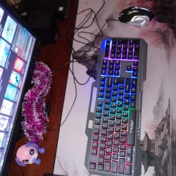 Игровой набор 2в1 TWolf TF600 (UA/ENG раскладка/RGB подсветка) Комплект клавиатура и мышь Black фото от покупателей 1