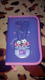 Пенал твердый одинарный с двумя клапанами YES HP-04 Purr Meow 533624 4х13х21 см 5122819 фото от покупателей 1