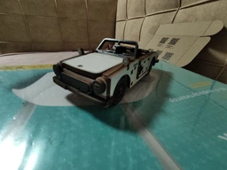 3D пазл Дерев'яна машинка конструктор Кабріолет S-500 3DBRT авто Білий фото від покупців 4