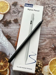 Стилус для планшета телефона айпада ручка стилус с LED дисплеем Pencil Active Pro для айфона iOS iPhone iPad и Android сенсорный активный пенсионный карандаш pen универсальный цифровой адаптивный без блютуз + 2 наконечника и кабель в подарок фото от покупателей 5