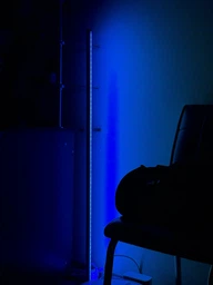 Торшер неоновая лампа Lamp Led Rgb 120 см от Usb напольный угловой светильник, ночник, с пульт управления (черная) фото от покупателей 13