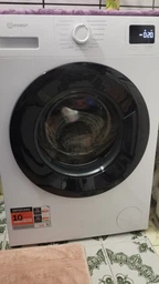 Стиральная машина Indesit фронтальная, 6кг, 1200, A+++, 44.6см, дисплей, пар, инвертор, люк черный, белый фото от покупателей 7