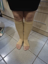 Гольфы для профилактики варикоза компрессионные эластичные Zip Sox, утягивающие гольфы для снятия усталости и отеков ног с молнией, размер S/M, 2 шт в комплекте Бежевые, ZSG-150-S/M-Beige фото от покупателей 4