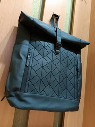 Чоловічий рюкзак ролтоп міський rolltop жіночий стильний для ноутбука студентів подорожей дорожній ручна поклажа місткий молодіжний водонепроникний шкільний портфель унісекс Чорний 73665 фото від покупців 2