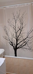Штора для ванної кімнати TIANA KRAINE TREE 180х180з кільцями 12 шт