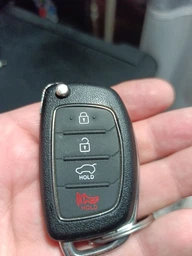 Гумові кнопки-накладки на ключ Hyundai Sonata (Хюндай Соната) скошені 4 кнопки