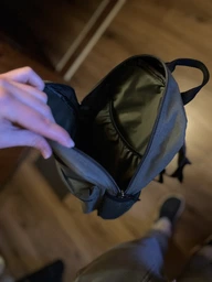Рюкзак подростковый Bagland Молодежный mini с Лисичками на синем фоне 8 л 742