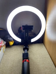 Комплект блогера беспроводной RZTK Aura Light Pro (кольцевая RGB led лампа 26 см 12 В / аккумулятор 1200 мАч / штатив 2.3 м Alum / пульт/ USB Type-C) фото от покупателей 14