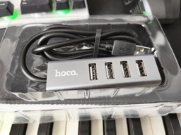 USB-хаб адаптер Hoco HB1 Line Machine Tarnish (5 Вт, 0.8 м, 4 USB) - Темно Серый фото от покупателей 1