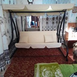Качеля садова King Garden Plus 3-местная Green + 2 подушки фото от покупателей 6