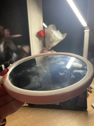 Дзеркало з лед підсвіткою LED для макіяжу з підставкою у ванну кімнату настільне косметичне сенсорне на USB 3 режими підсвічування