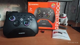 Бездротовий геймпад GamePro із зарядною станцією GPX13BDOC BT 5.3/USB/2.4 ГГц (Switch/PC/iOS/Android) RGB Black фото від покупців 2