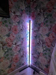 Торшер неоновая лампа Lamp Led Rgb 120 см от Usb напольный угловой светильник, ночник, с пульт управления (черная) фото от покупателей 6