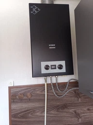 Газова колонка Koer KWH.G0110 димохідна 10 л/хв, колір сірий (KR5555)