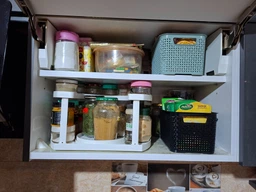 Органайзер для специй Spice Spinner Two-Tiered Spice Organizer двухуровневая для хранения емкостей и баночек (белая) фото от покупателей 1