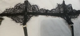 Комплект женского нижнего белья из прозрачного кружева сексуальное женское белье эротическое красивое бюстгальтер нижнее белье нательное Черний M фото от покупателей 3