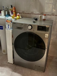 Стиральная машина LG серии AI DD™ TurboWash™ F2Y7FS5P, фронтальная, узкая, 47,5 см, 9 кг, 1200, класс F/A/B, 14 программ, инверторный, дисплей, WiFi, темно серый фото от покупателей 10