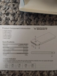УМБ Veger L11 10000 mAh 2хUSB-А Black (W1087.black) фото от покупателей 8