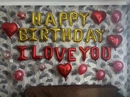 Фонтан Из Шаров I Love You Красный