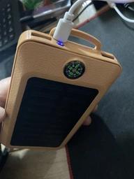 Портативная зарядка Power Bank Metal Led Solar Black 20000 mah (FG22)