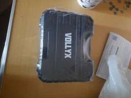 Аккумуляторная болгарка VOLLYX + 5 дисков угловая шлифовальная машинка мини портативная 500W шлифмашина в кейсе желтая фото от покупателей 17
