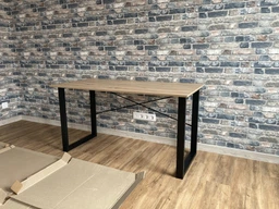 Письменный стол Ferrum-decor Драйв 750x1000x700 Черный металл ДСП Дуб Сонома 16 мм (DRA067) фото от покупателей 1