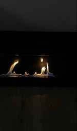 Биокамин настенный со стеклом Fire Comfort 900x400x120мм Черный матовый фото от покупателей 1