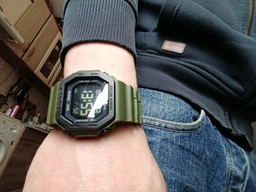 Годинник наручний з підсвічуванням Skmei 1988AG 5 ATM 45 мм Black/Green фото от покупателей 2