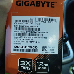 Видеокарта Gigabyte Nvidia GeForce RTX 5070 WINDFORCE OC SFF 12G (GV-N5070WF3OC-12GD) фото от покупателей 4