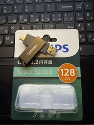 Флешка Двосторонняя Брелок Поворотная 2 в 1 для ПК и телефона PHILIPS 60UT USB 3.2 + Type-C OTG 128 гб Super Speed 150Mb/s Black фото от покупателей 5
