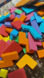 Головоломка для дітей настільна гра тетріс у стилі танграм - Розвиваюча логічна іграшка з м’якими блоками та картками завданнями - Дитячі пазли на логіку для гри вдома чи в дорозі фото від покупців 4