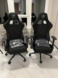 Кресло игровое Cougar Armor One V2 F геймерское, текстильная ткань, стальной каркас, черный+оранжевый фото от покупателей 6