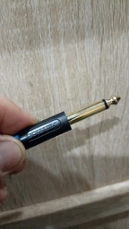 Аудиокабель Vention Jack 6.35 мм - Jack 6.35 мм TS Mono 1 м инструментальный, позолоченные контакты Черный (BAABF)