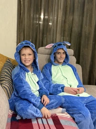 Пижама кигуруми Kigurumi Стич синий для мальчика размер на рост 120-130 см (200941)